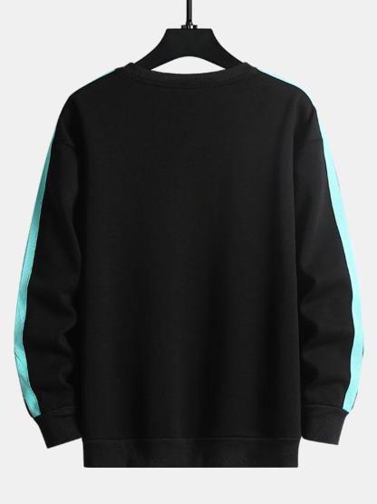 Contrast Webbing Crew Neck Sweatshirt-Mitchell Shoes