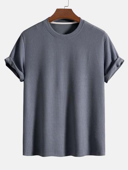 Knitted Ribbed T-Shirt-Mitchell Shoes