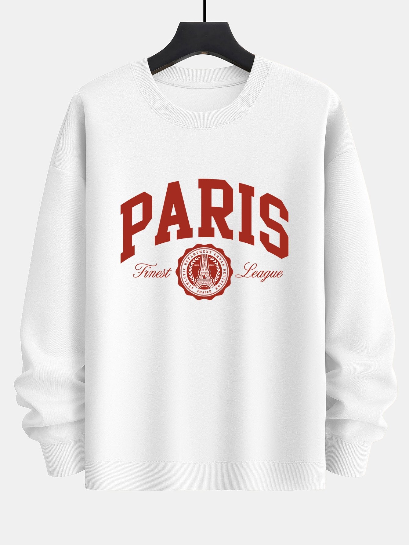Paris Varsity Print Relax Fit Sweatshirt-Mitchell Shoes