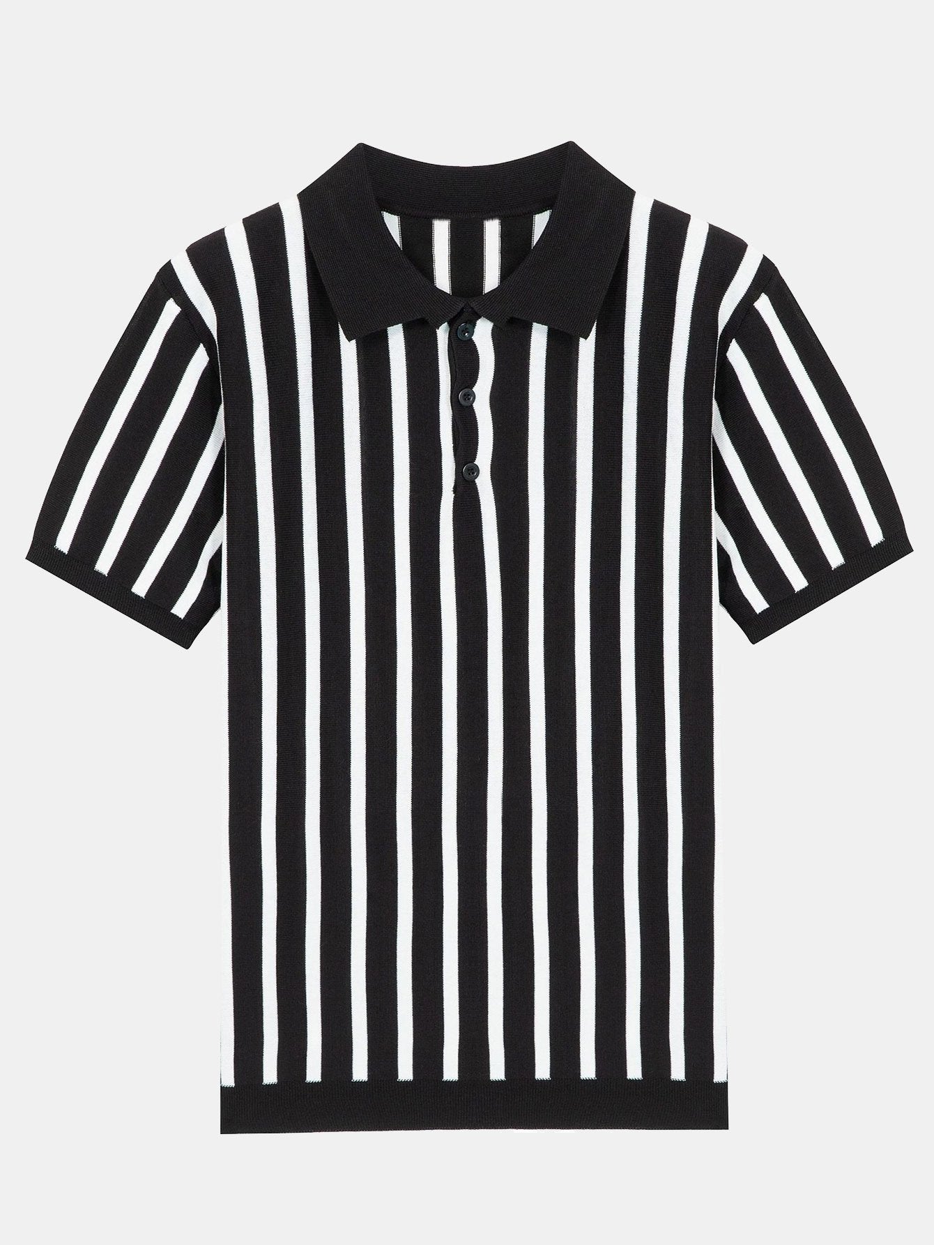 Striped Short Sleeve Sweater Polo-Mitchell Shoes