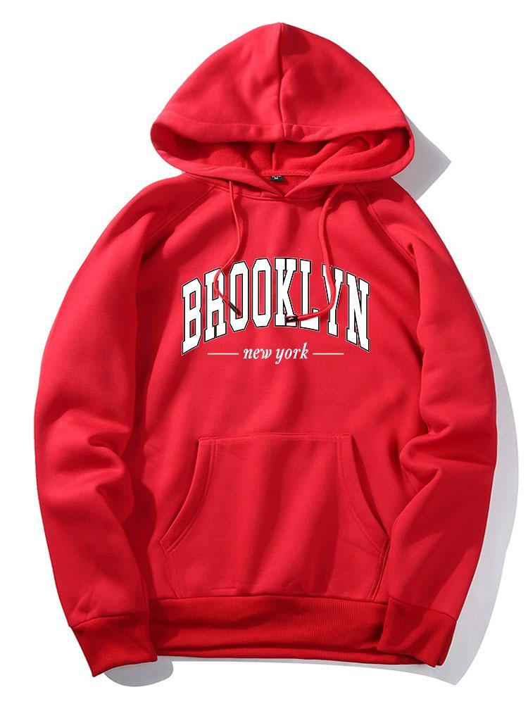 Brooklyn Letter Print Hoodie-Mitchell Shoes
