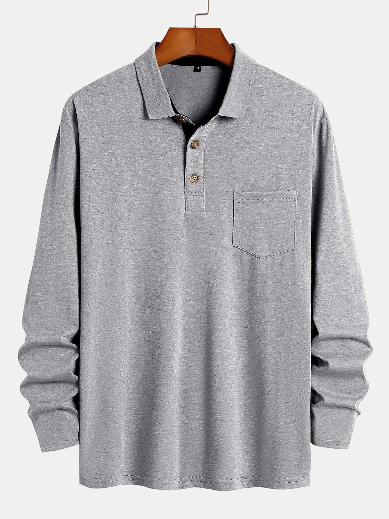 Long Sleeve Regular Fit Polo Shirt-Mitchell Shoes