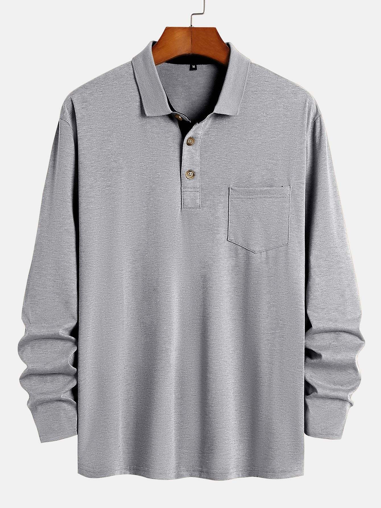 Long Sleeve Regular Fit Polo Shirt-Mitchell Shoes