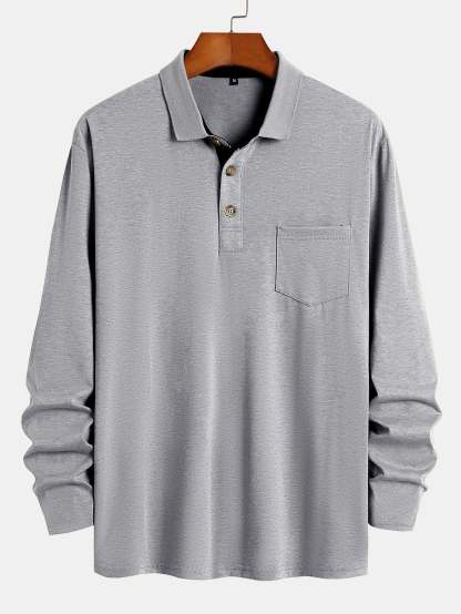 Long Sleeve Regular Fit Polo Shirt-Mitchell Shoes