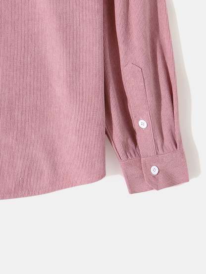 Long Sleeve Flap Pocket Corduroy Shirt-Mitchell Shoes
