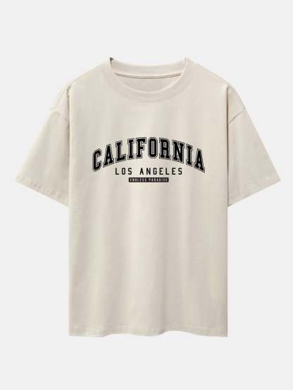 California Print Heavy Weight Oversize T-Shirt-Mitchell Shoes