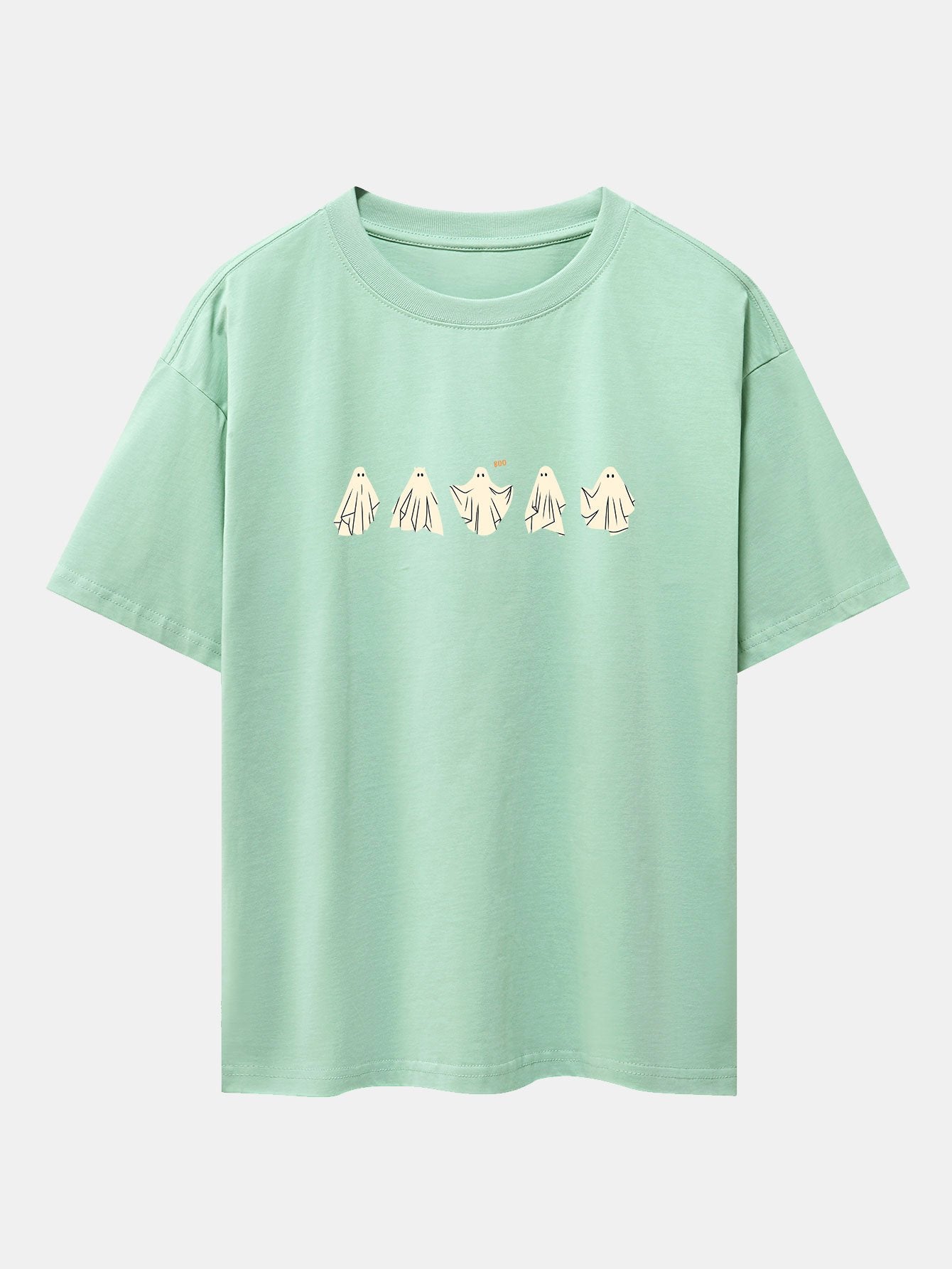 Ghost Print Heavy Weight Drop Shoulder Oversize T-Shirt-Mitchell Shoes