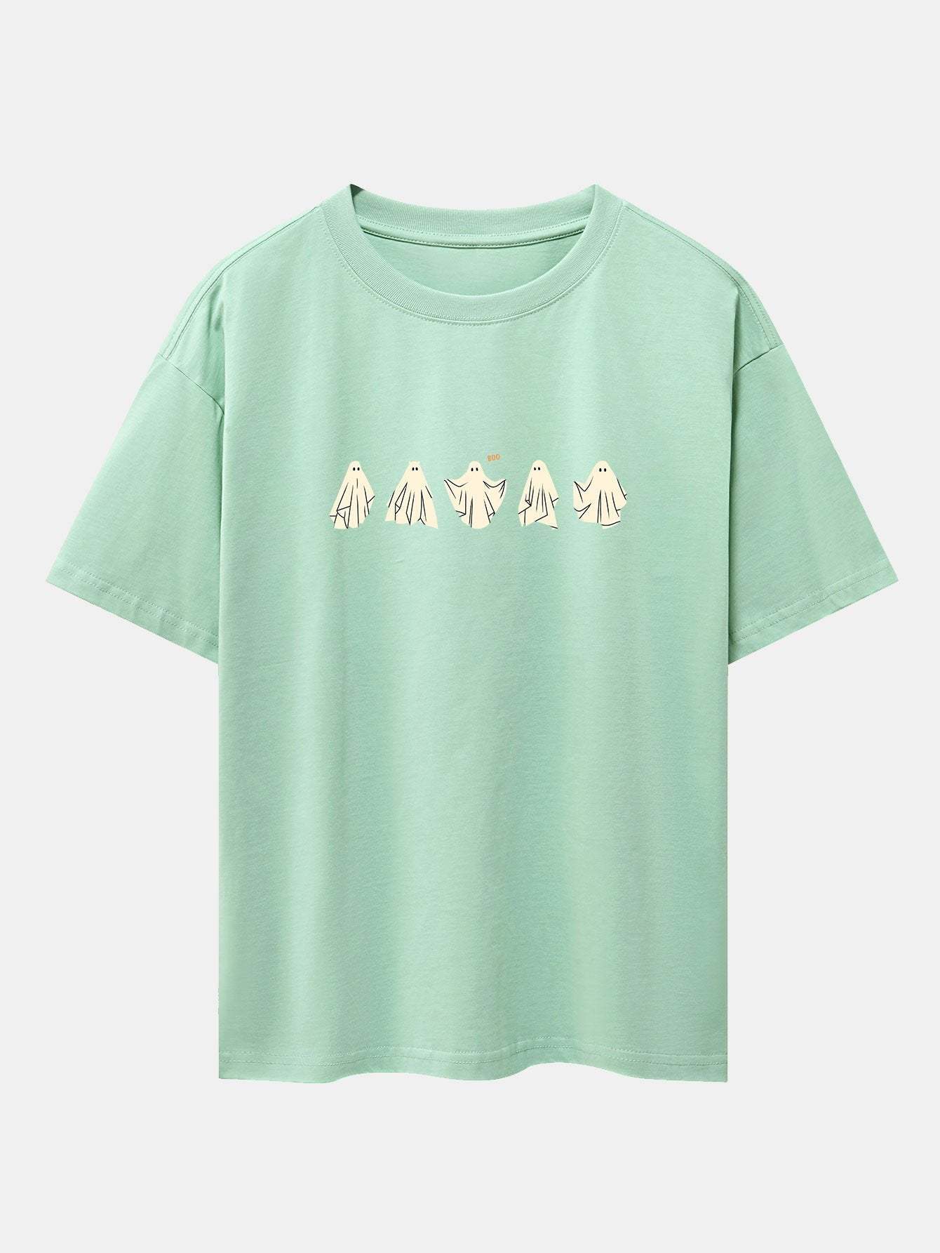 Ghost Print Heavy Weight Drop Shoulder Oversize T-Shirt-Mitchell Shoes