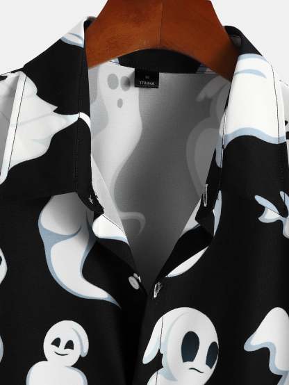 Cute Ghost Print Shirt-Mitchell Shoes