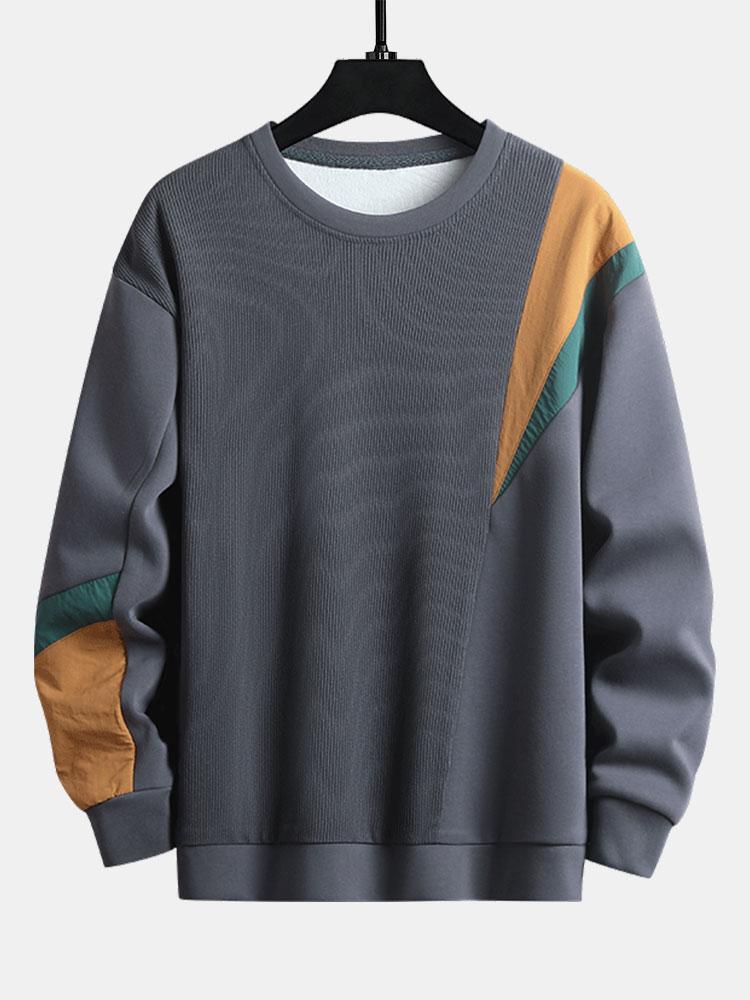 Color Block Crewneck Sweatshirt-Mitchell Shoes