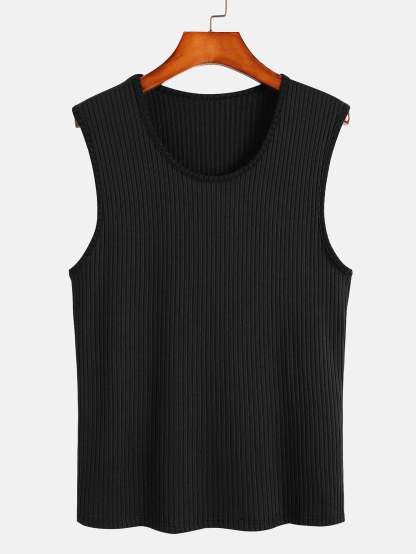 Basic Ribbed Muscle Tank-Mitchell Shoes