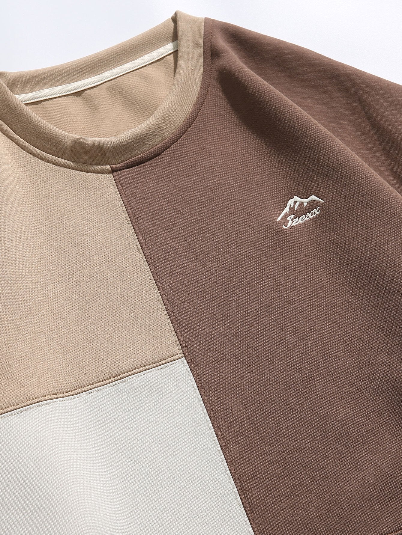 Oversize Color Block Crewneck Sweatshirt-Mitchell Shoes