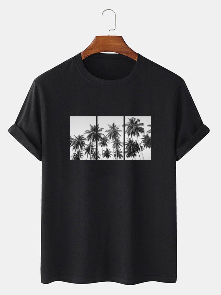 Palm Tree Landscape Photo Print T-Shirt-Mitchell Shoes