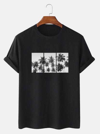 Palm Tree Landscape Photo Print T-Shirt-Mitchell Shoes