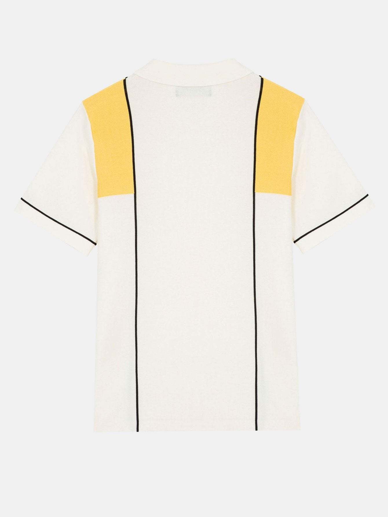 Striped Color Block Short Sleeve Sweater Polo-Mitchell Shoes