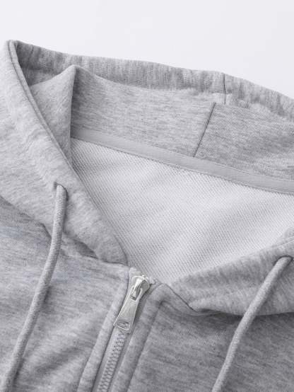 Basic Relax Fit Zip Hoodie-Mitchell Shoes