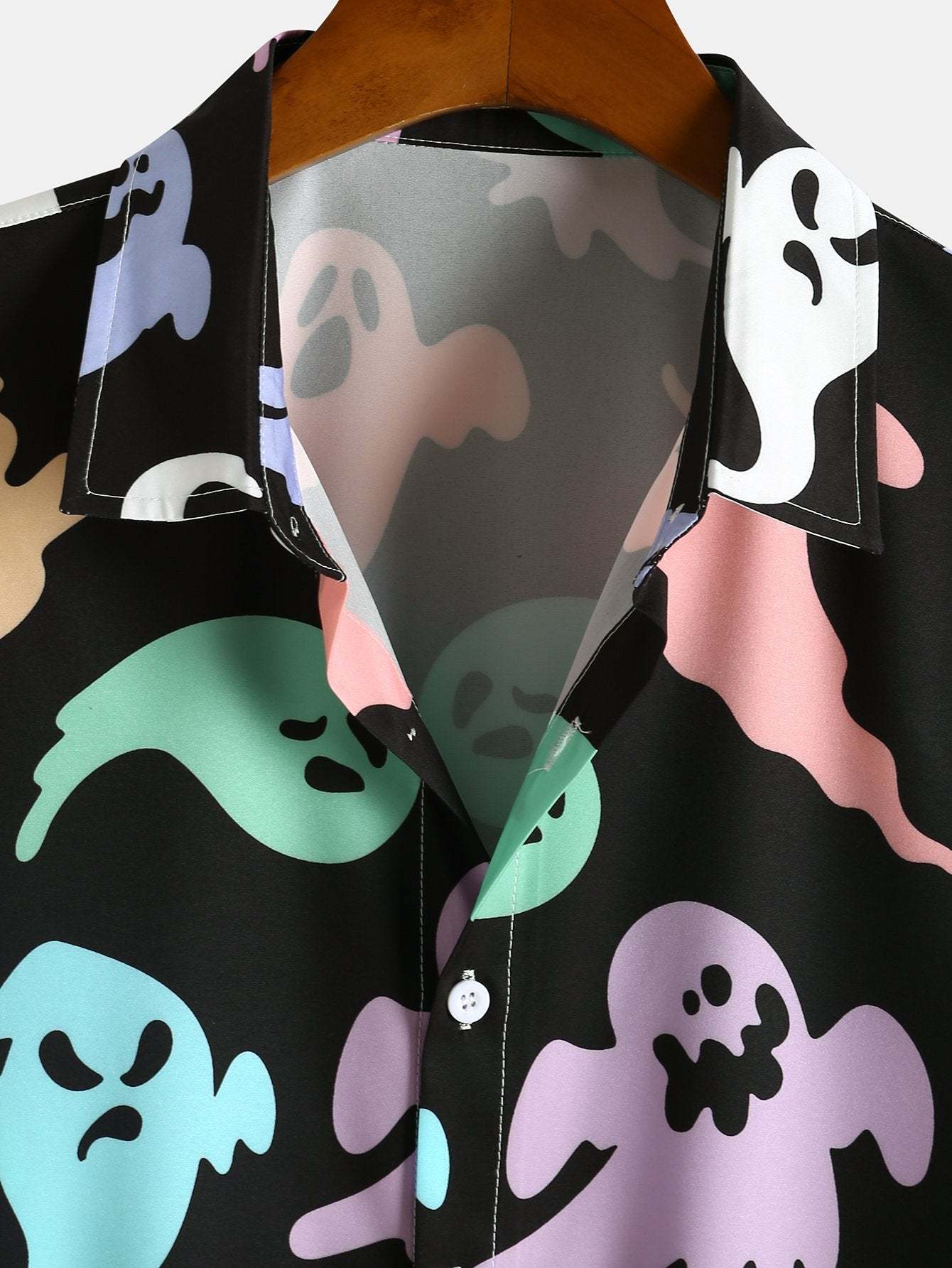 Funny Ghost Print Shirt-Mitchell Shoes