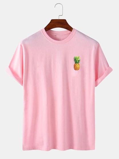 Pineapple Print T-Shirt-Mitchell Shoes
