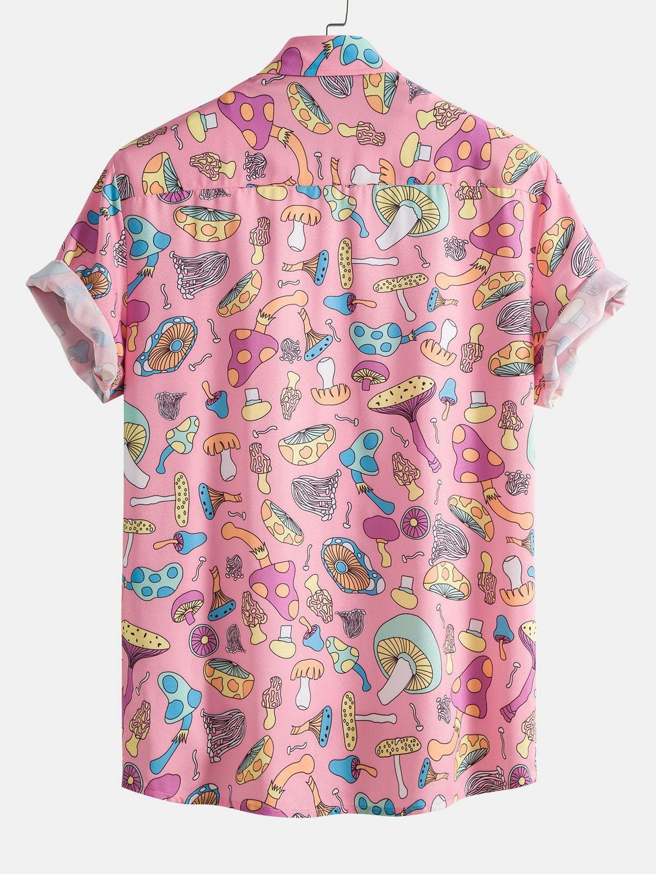 Mushroom Print Button Up Shirt-Mitchell Shoes