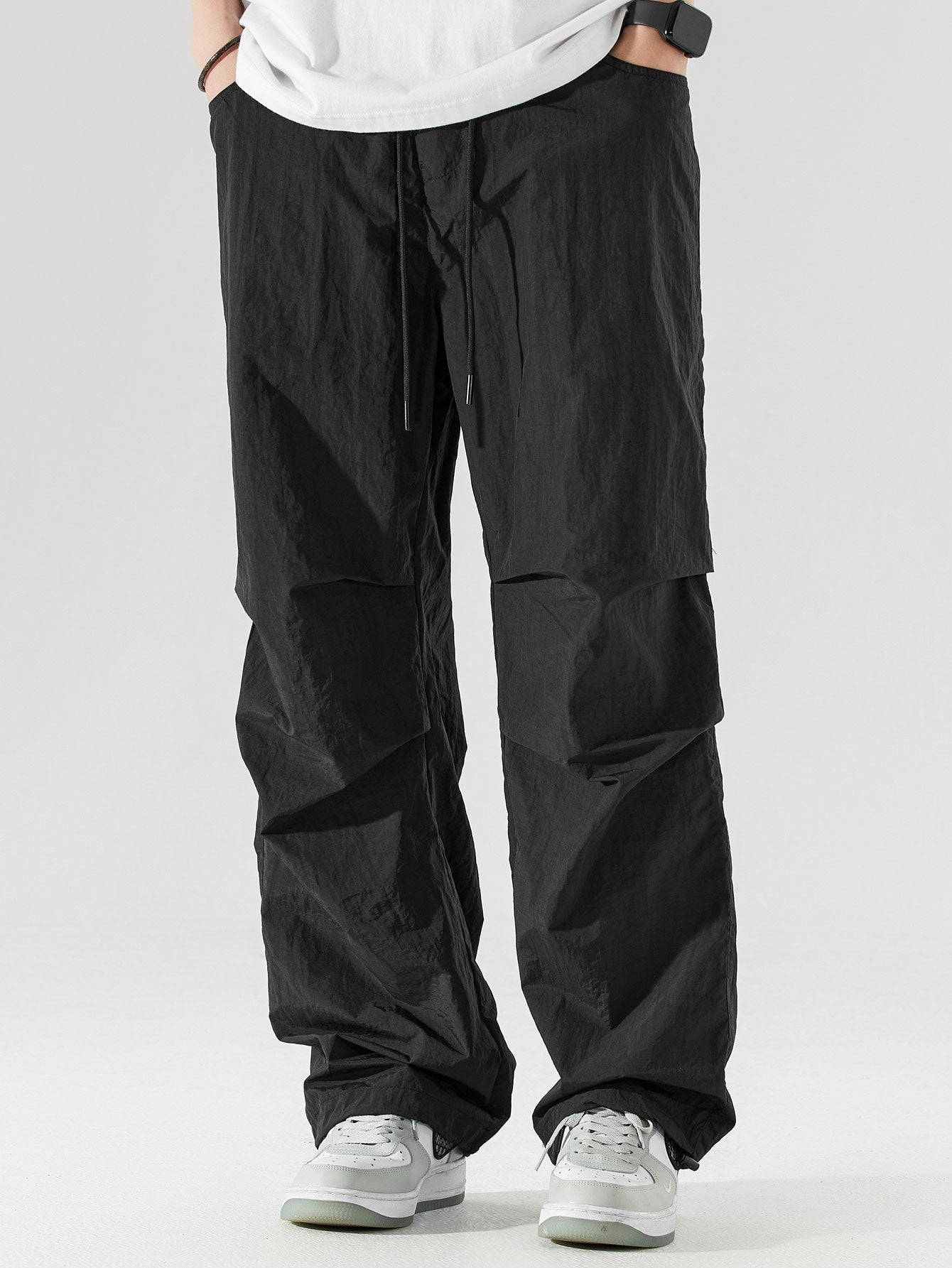 Elastic Waist Parachute Pants-Mitchell Shoes