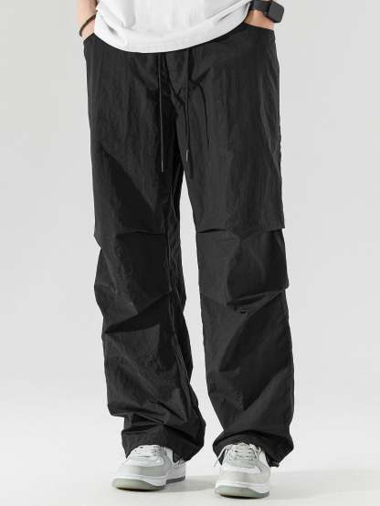 Elastic Waist Parachute Pants-Mitchell Shoes