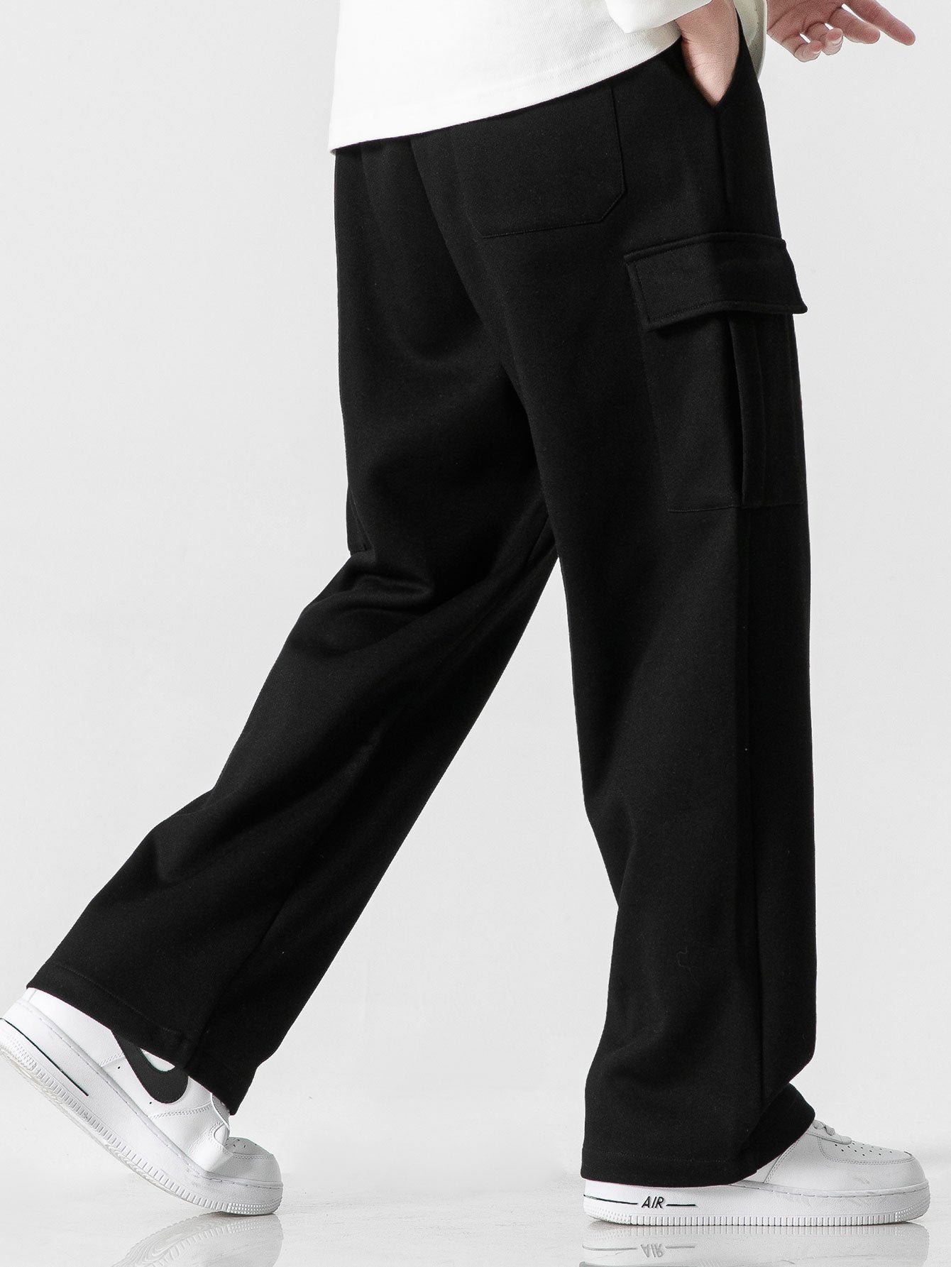Relax Fit Straight Leg Jersey Cargo Pants-Mitchell Shoes