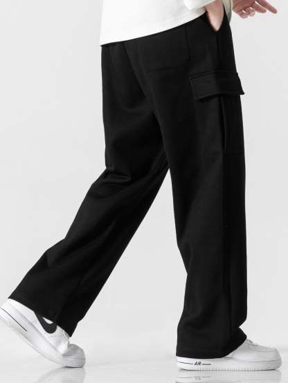 Relax Fit Straight Leg Jersey Cargo Pants-Mitchell Shoes