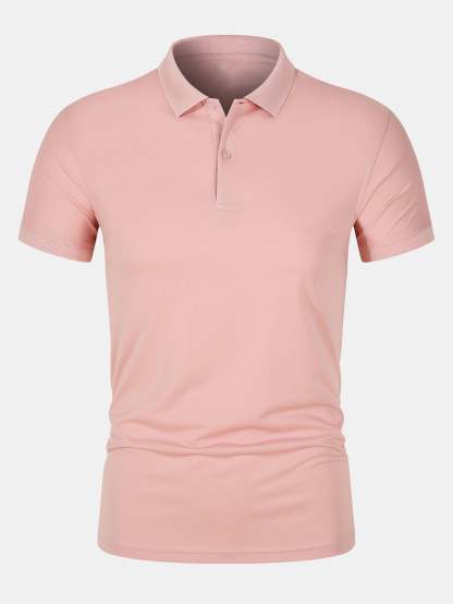 Solid Mesh Polo Shirt-Mitchell Shoes