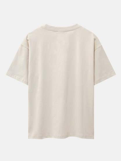 California Print Heavy Weight Drop Shoulder Oversize T-Shirt-Mitchell Shoes