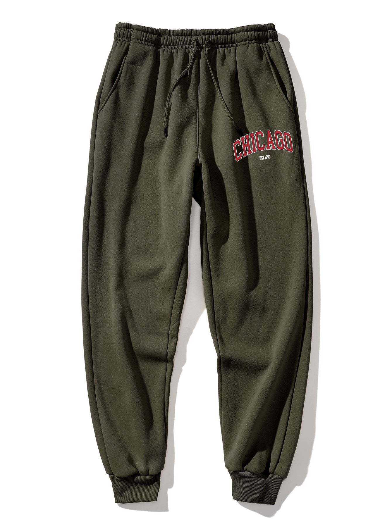 Chicago Print Jogger Pants-Mitchell Shoes