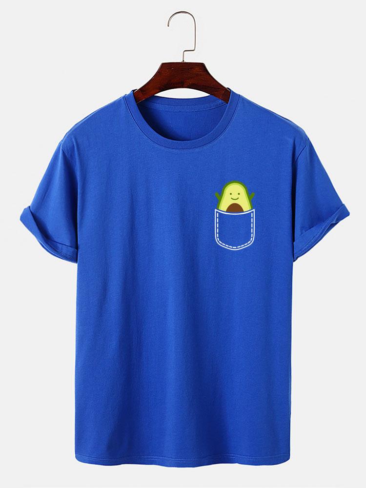 Pocket Avocado Print T-Shirt-Mitchell Shoes