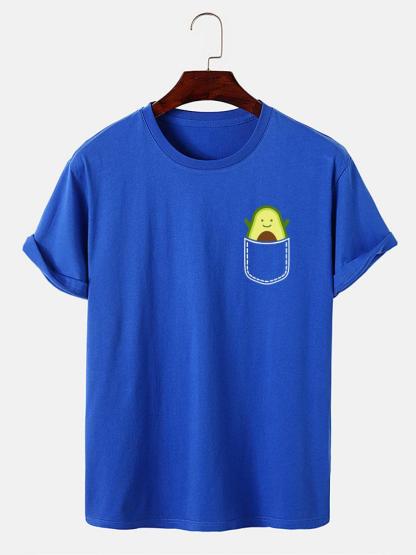 Pocket Avocado Print T-Shirt-Mitchell Shoes