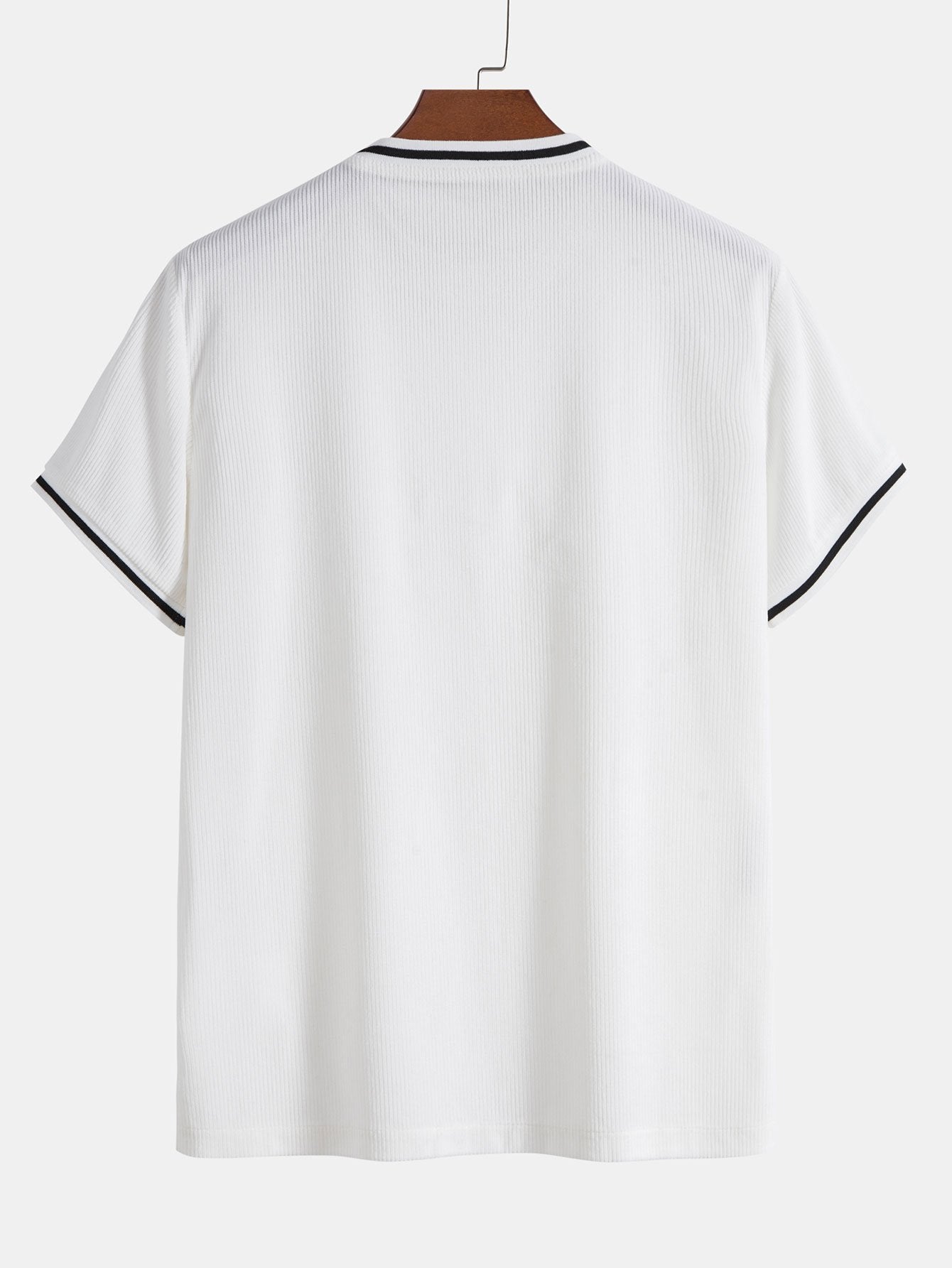 Short Sleeve Stretch Corduroy Ringer T-Shirt & Corduroy Shorts-Mitchell Shoes