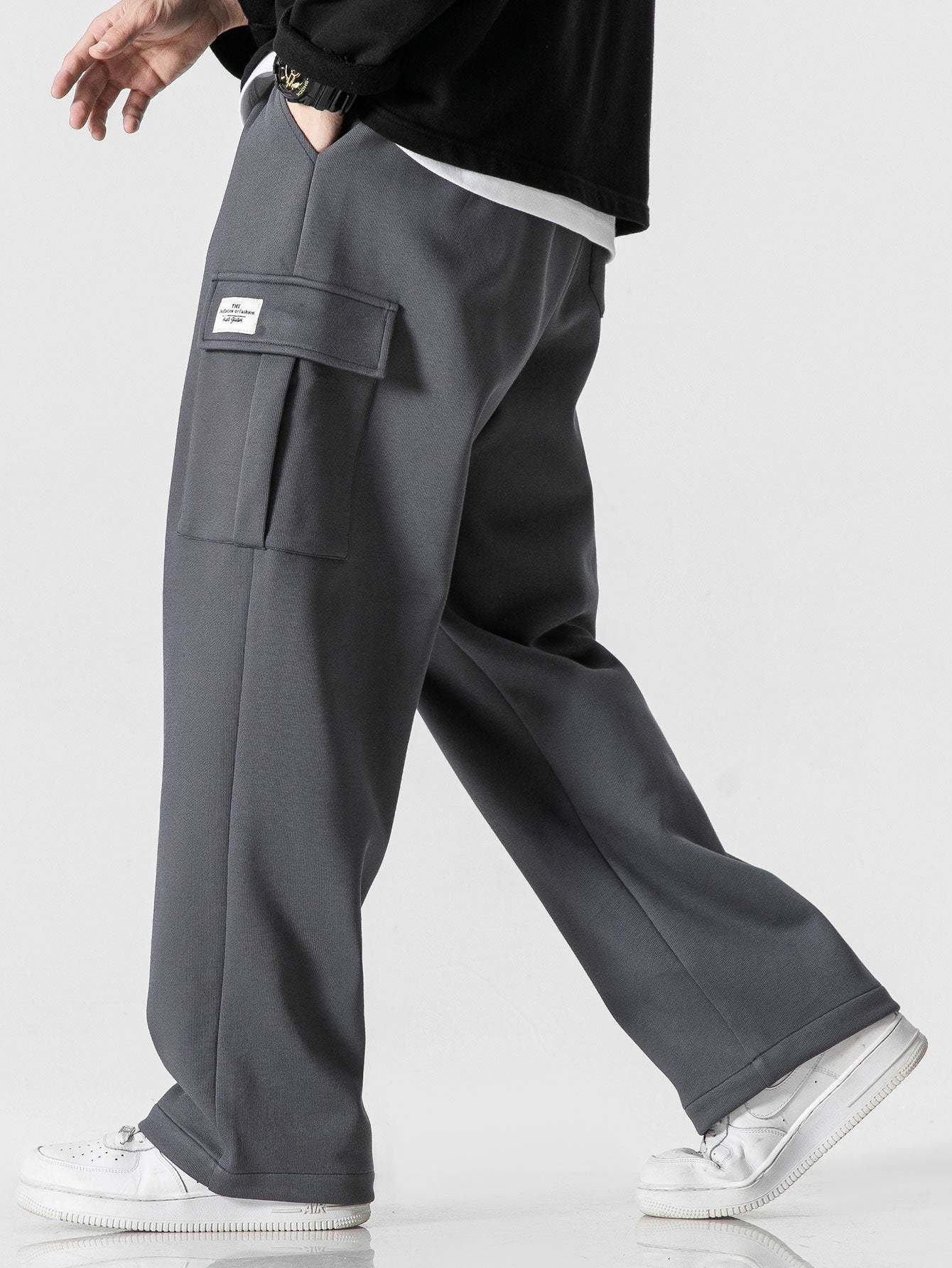 Relax Fit Straight Leg Jersey Cargo Pants-Mitchell Shoes