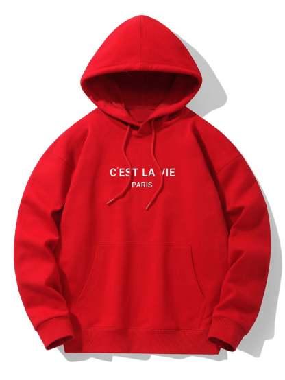 Paris Print Cotton Blend Hoodie-Mitchell Shoes