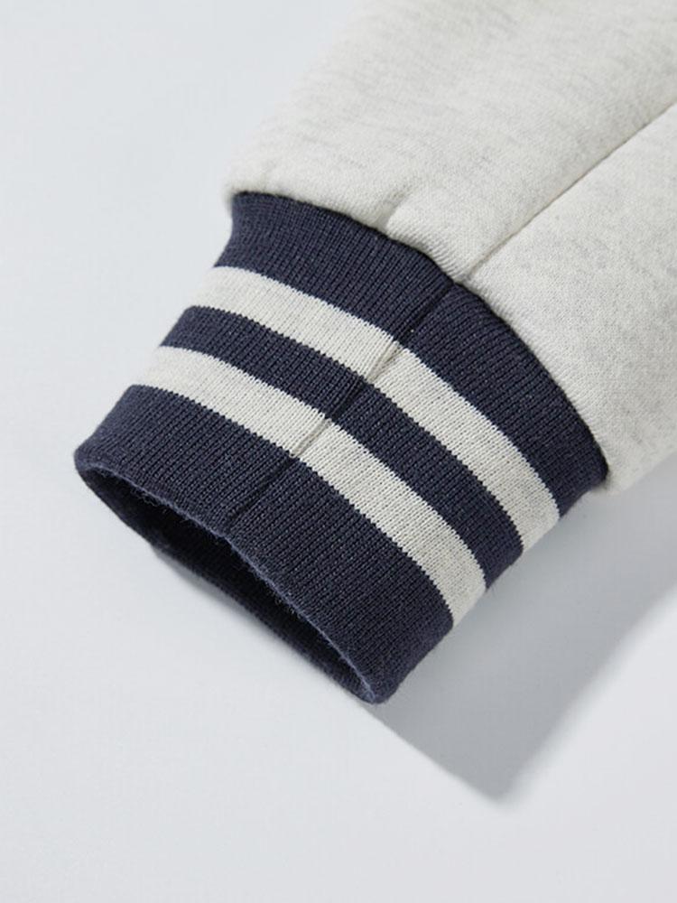 Contrast Baseball Jacket & Jogger Pants-Mitchell Shoes