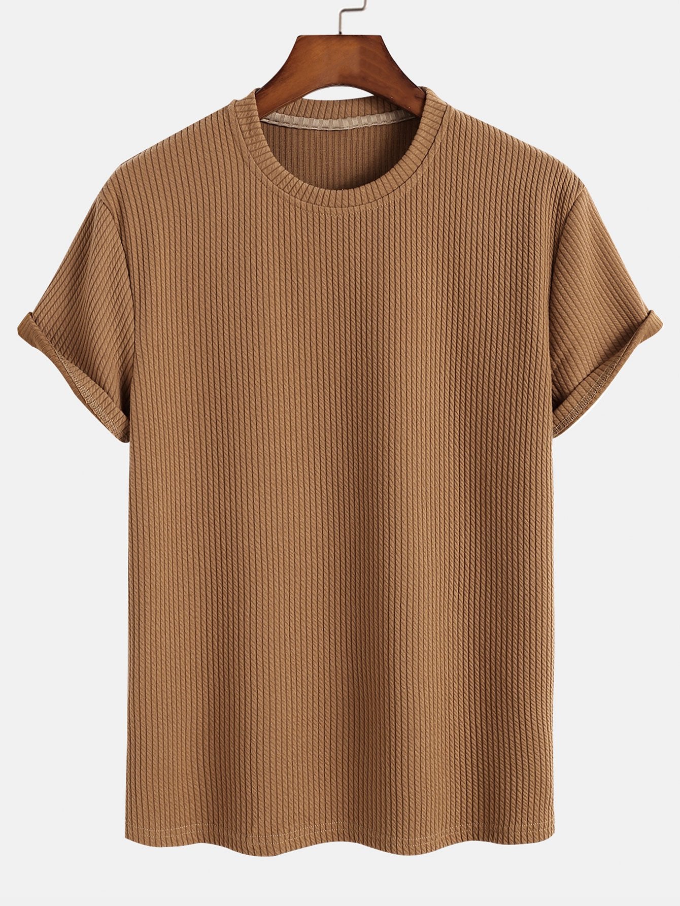 Muscle Fit Ribbed T-Shirt-Mitchell Shoes