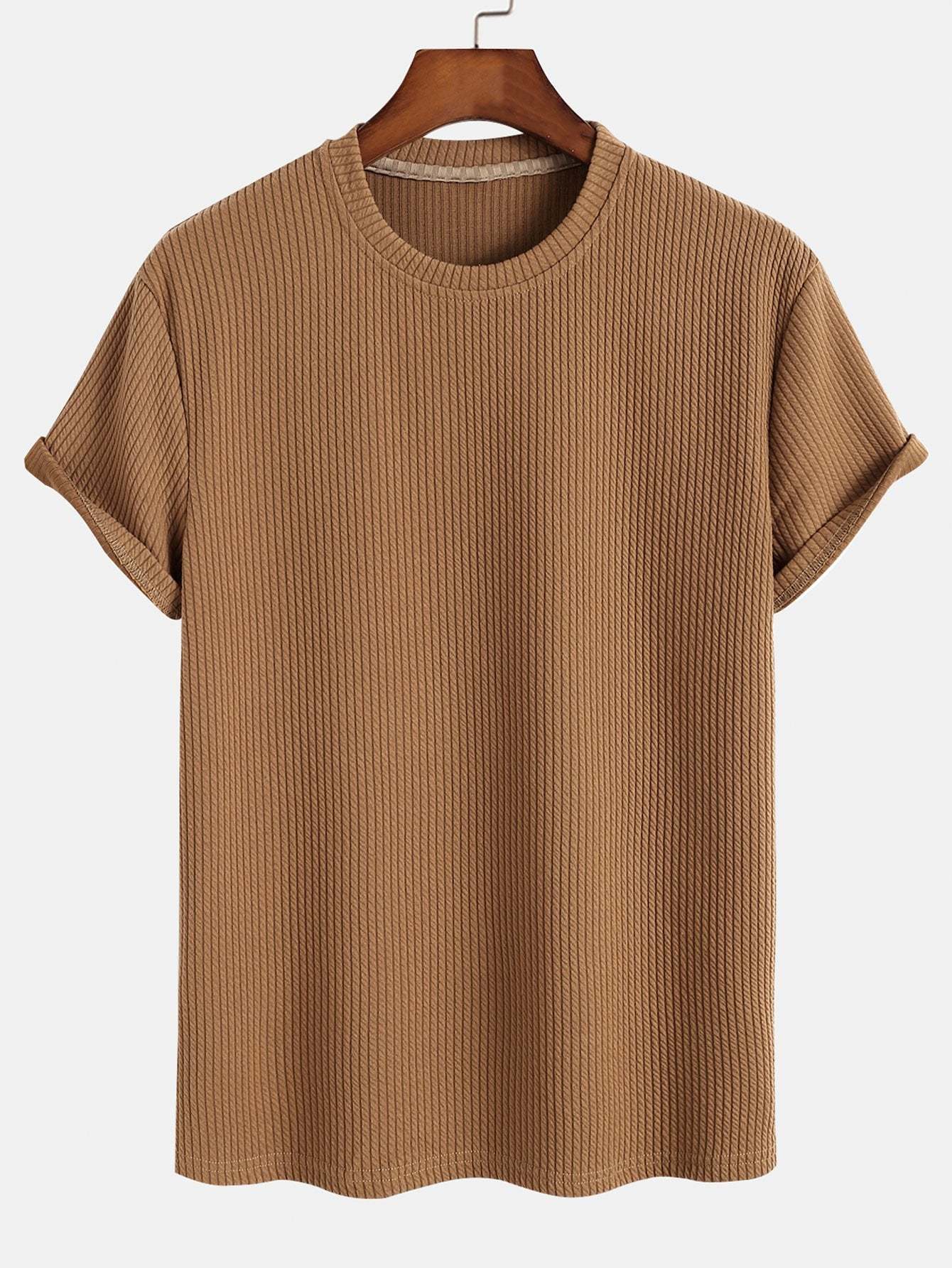 Muscle Fit Ribbed T-Shirt-Mitchell Shoes
