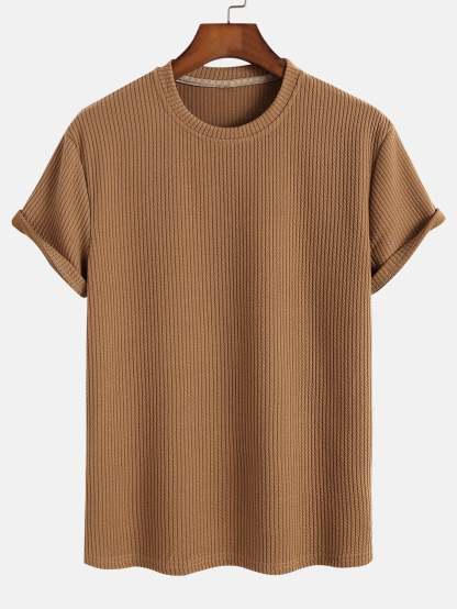 Muscle Fit Ribbed T-Shirt-Mitchell Shoes