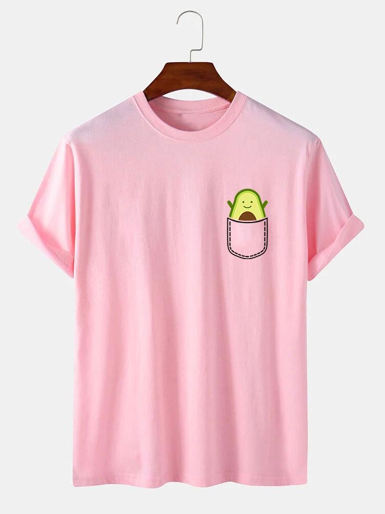 Pocket Avocado Print T-Shirt-Mitchell Shoes