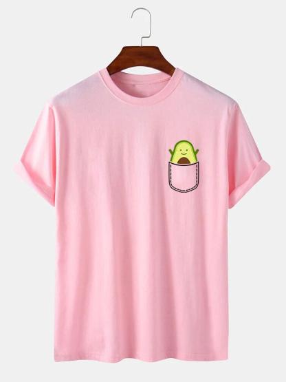 Pocket Avocado Print T-Shirt-Mitchell Shoes