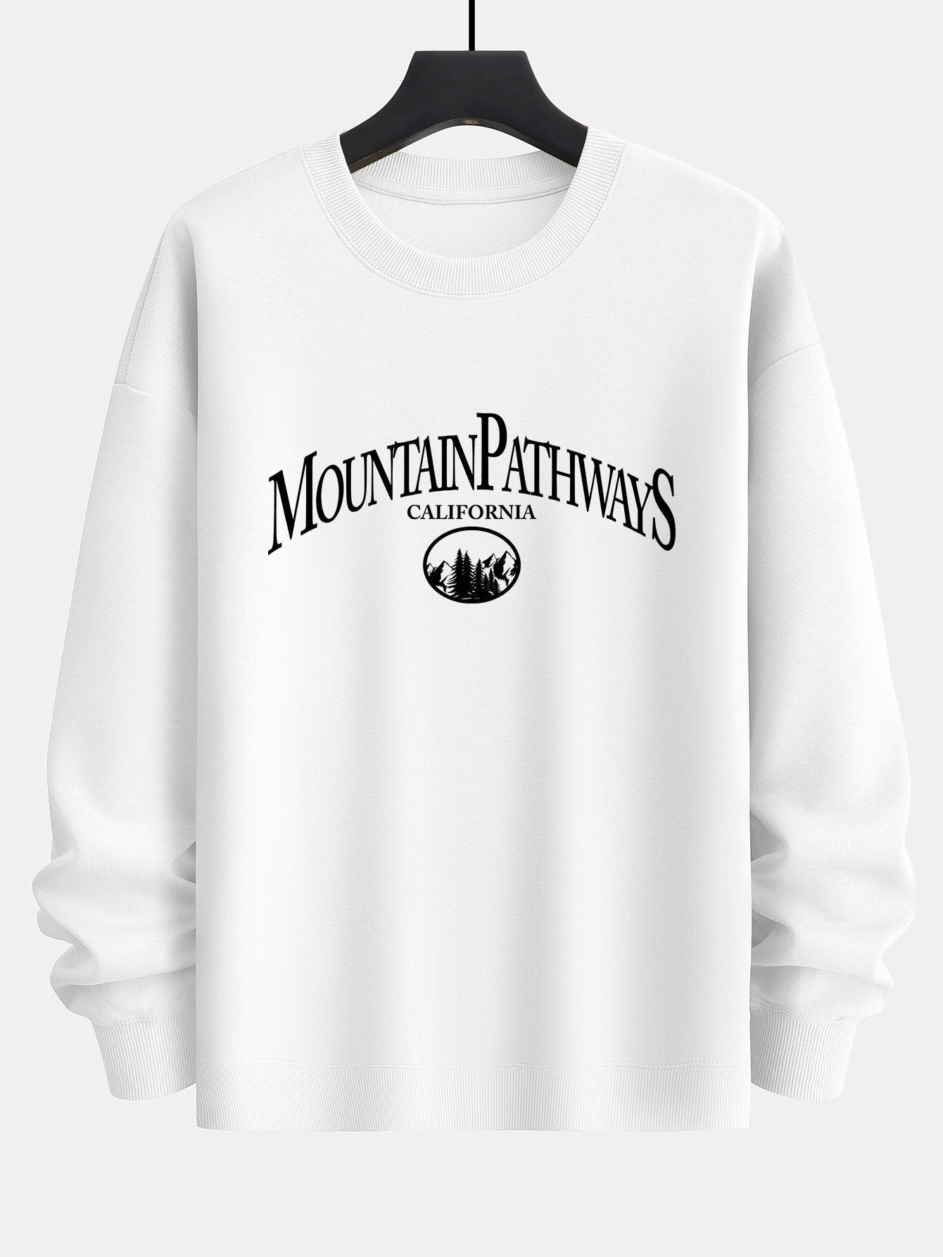 Mountain Pathways Print Relax Fit Sweatshirt-Mitchell Shoes
