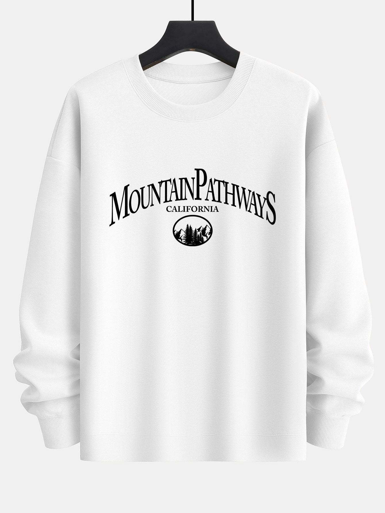 Mountain Pathways Print Relax Fit Sweatshirt-Mitchell Shoes