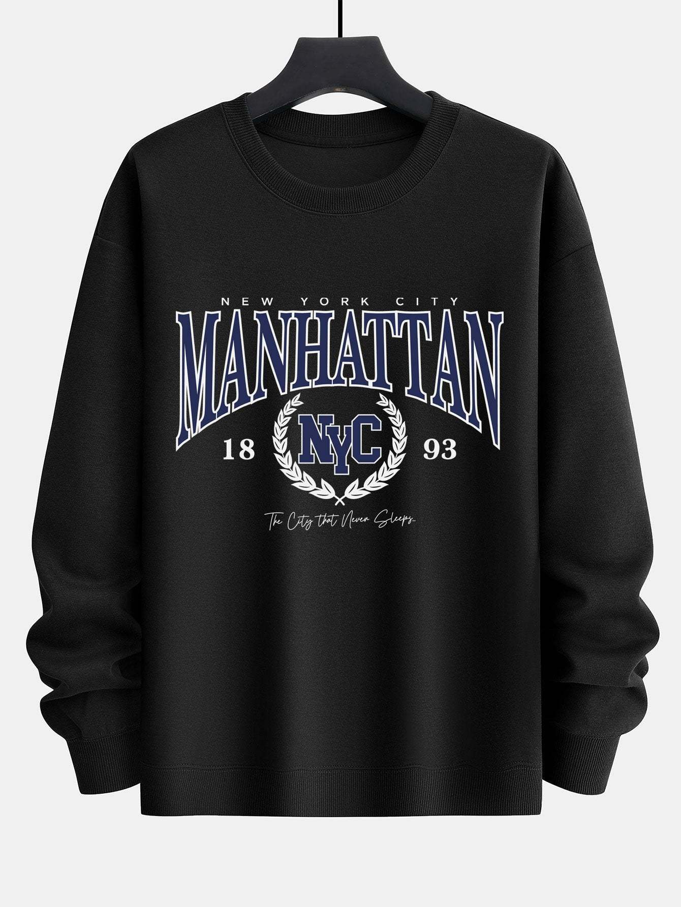 Manhattan Varsity Print Relax Fit Sweatshirt-Mitchell Shoes