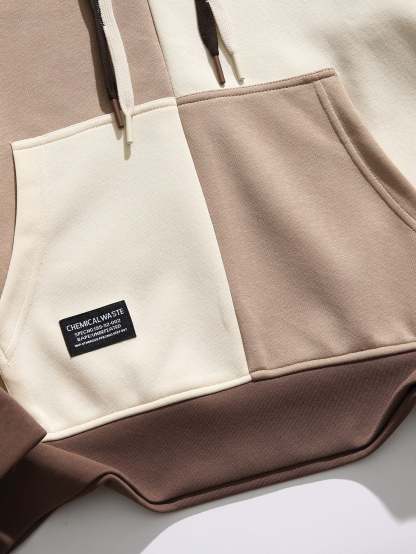 Oversize Color Block Hoodie-Mitchell Shoes