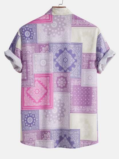 Paisley Patchwork Print Shirt-Mitchell Shoes