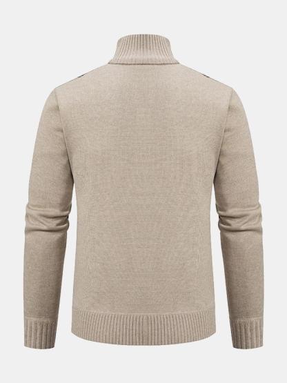 Striped Pattern Zip Sweater-Mitchell Shoes