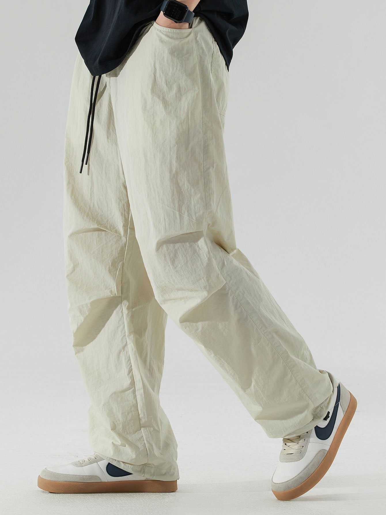 Elastic Waist Parachute Pants-Mitchell Shoes