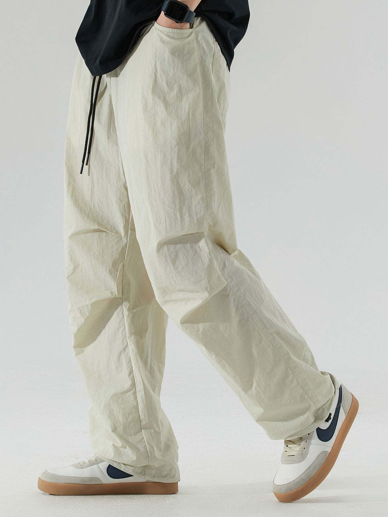 Elastic Waist Parachute Pants-Mitchell Shoes