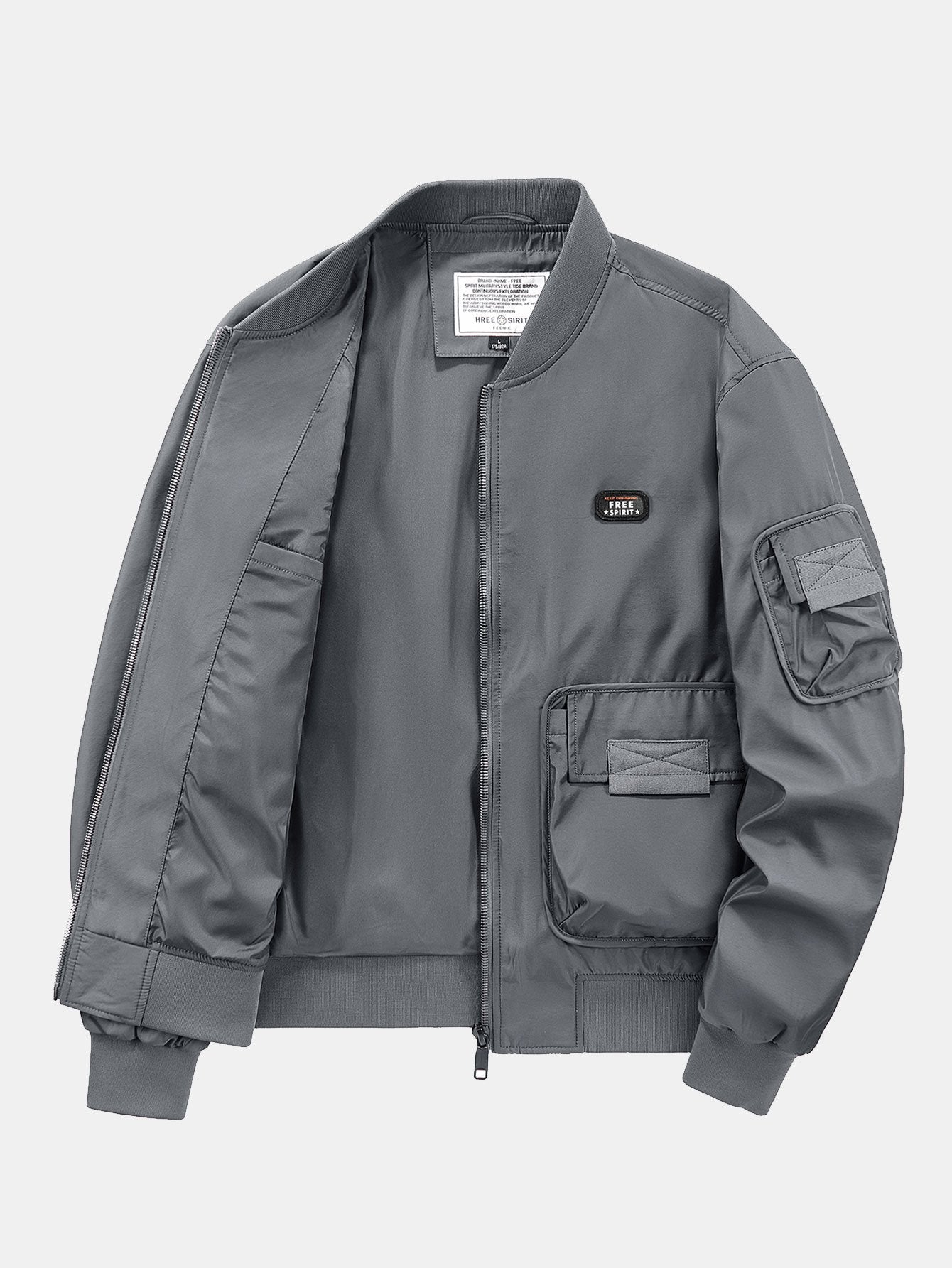 Multi Pockets Bomber Jacket-Mitchell Shoes